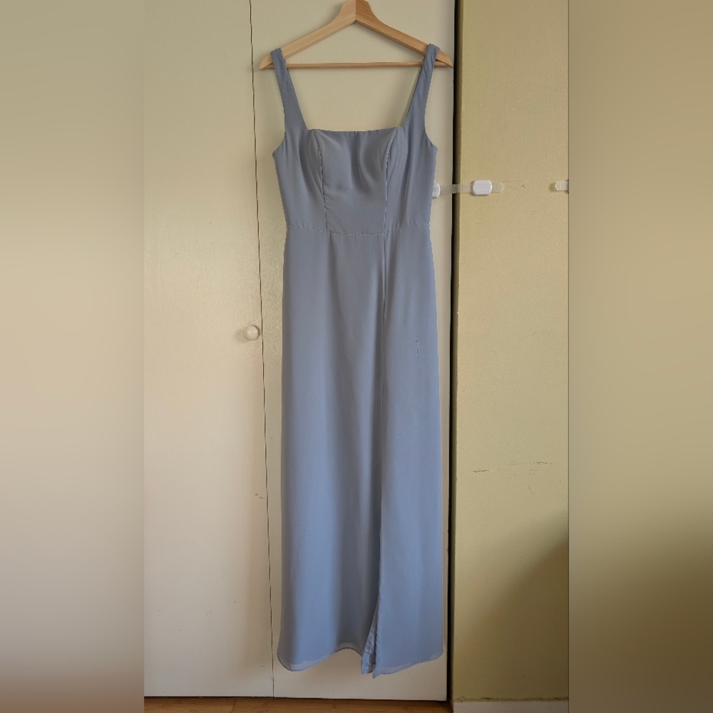 Azazie Dusty Blue Debra Chiffon Convertible Bridesmaid Dress - Picture 6 of 6